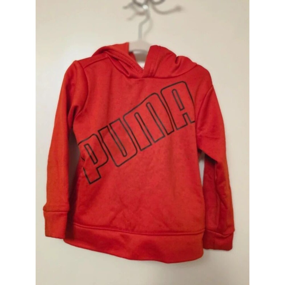 Puma Boys 2T Red & Black Graphic Pullover Hoodie